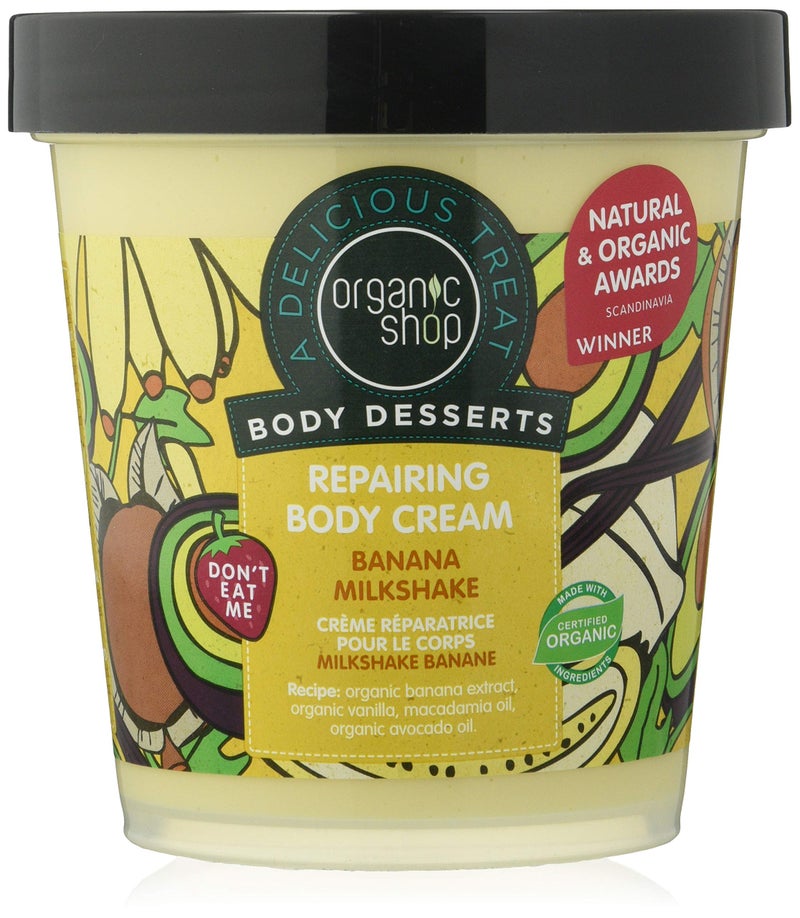 Organic Shop Body Desserts Repairing Body Cream Banana Milkshake 450ml - Image 1