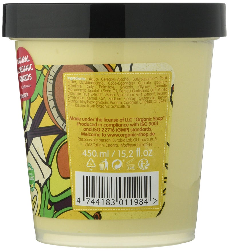 Organic Shop Body Desserts Repairing Body Cream Banana Milkshake 450ml - Image 3