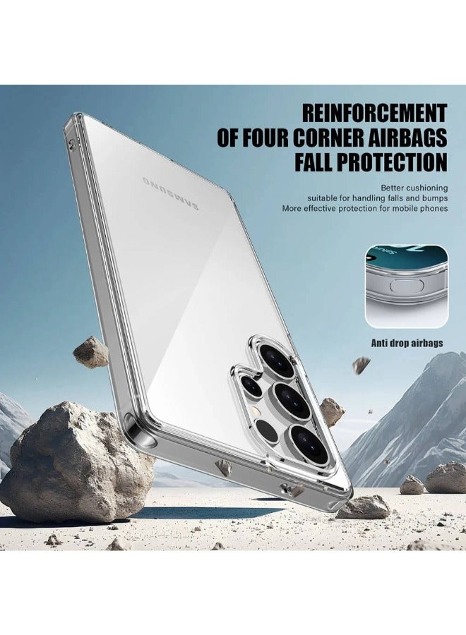 جيرفور جراب موبايل جالكسي اس 25 الترا (Samsung Galaxy S25 Ultra) مضاد للصدمات, غطاء حماية مضاد للخدش, مصنوع من البولي يورثين الحراري عالي الجودة - شفاف - Image 2