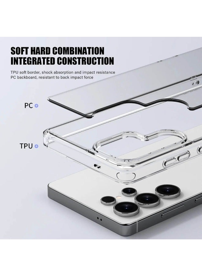 جيرفور جراب موبايل جالكسي اس 25 الترا (Samsung Galaxy S25 Ultra) مضاد للصدمات, غطاء حماية مضاد للخدش, مصنوع من البولي يورثين الحراري عالي الجودة - شفاف - Image 4