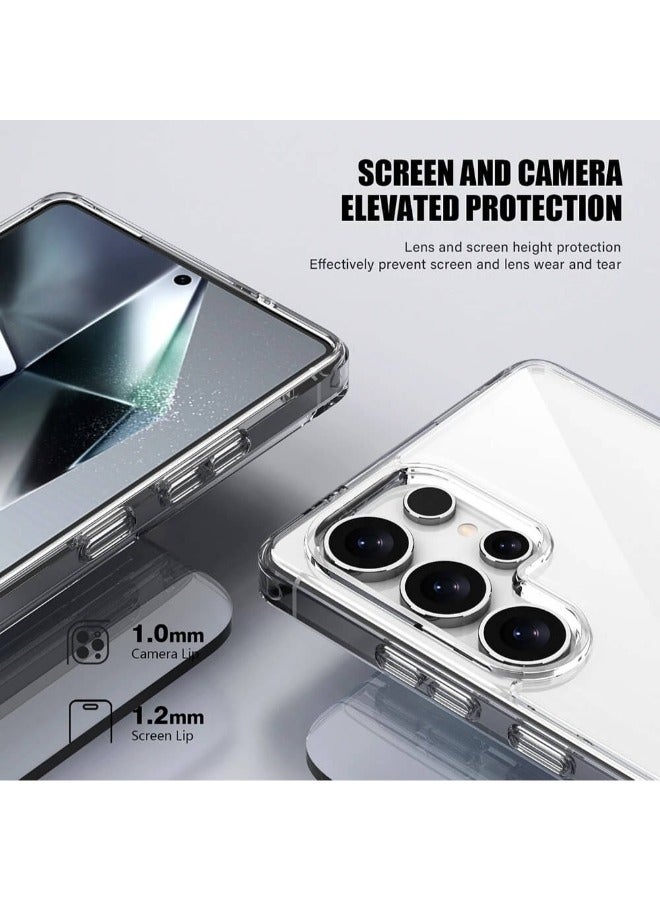 جيرفور جراب موبايل جالكسي اس 25 الترا (Samsung Galaxy S25 Ultra) مضاد للصدمات, غطاء حماية مضاد للخدش, مصنوع من البولي يورثين الحراري عالي الجودة - شفاف - Image 3