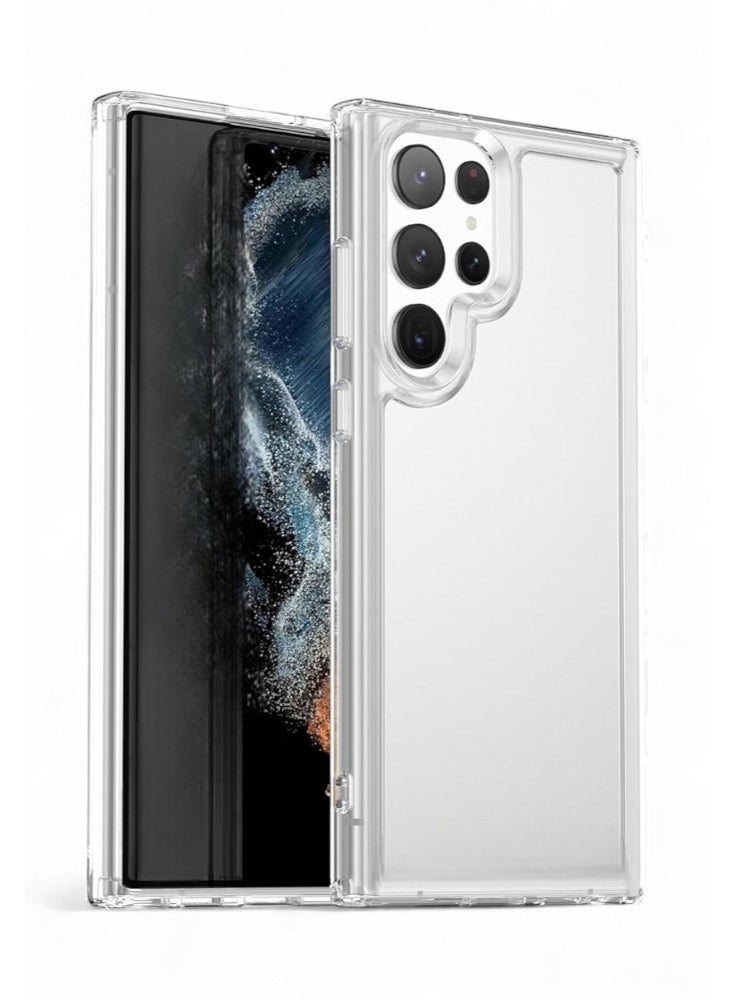 جيرفور جراب موبايل جالكسي اس 25 الترا (Samsung Galaxy S25 Ultra) مضاد للصدمات, غطاء حماية مضاد للخدش, مصنوع من البولي يورثين الحراري عالي الجودة - شفاف - Image 5