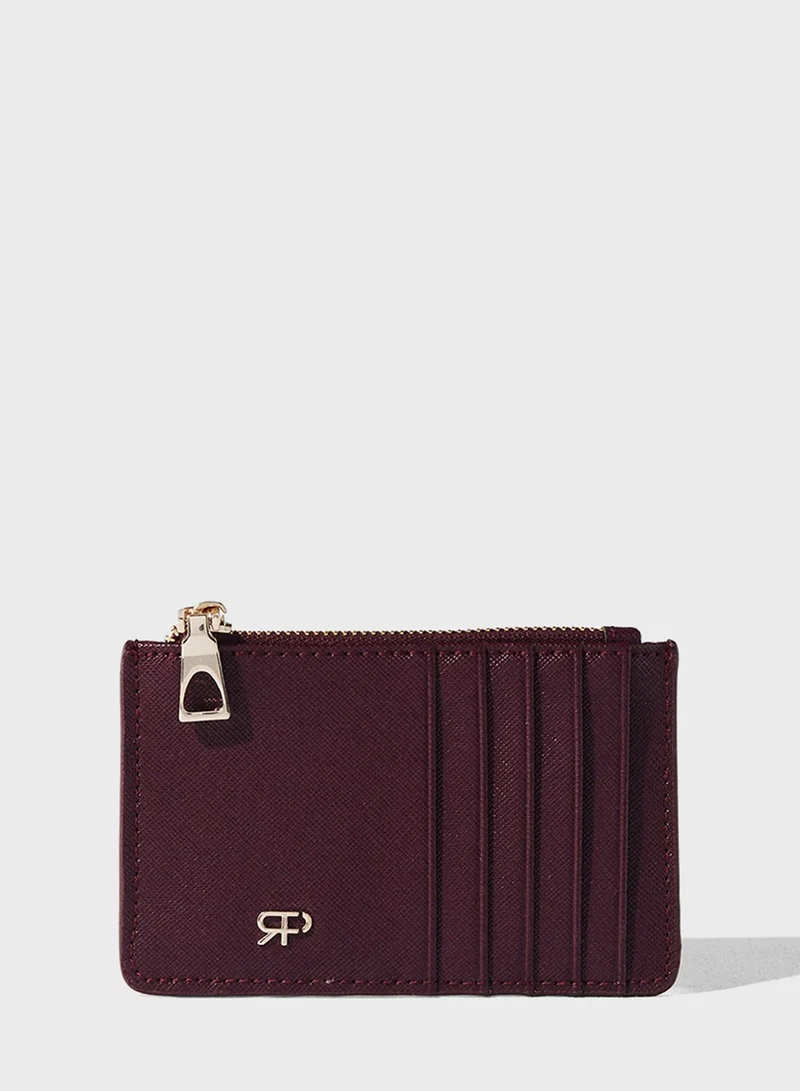 PARFOIS Logo Detailed Zip Over Wallet