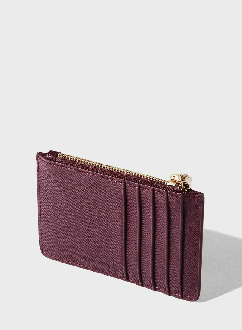 PARFOIS Logo Detailed Zip Over Wallet