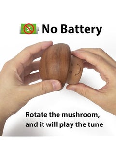 erorex Castle In The Sky Mechanism Music Box Cute Mini Mushroom Vintage Wood Carved Musical Gift For Birthday Valentine'S Day  - Image 2