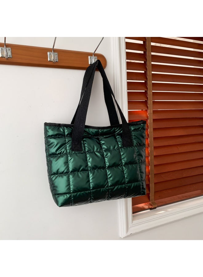 Personalized Fashion All-match Internet Celebrity Handbag 2023 Winter Western Style Texture Make-up Class Shoulder Underarm Tote Bag-Color:Champagne - Image 5