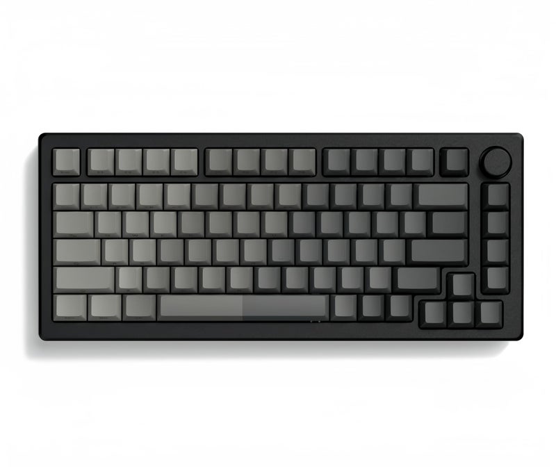 dagaladoo Double Shot PBT keycaps for Mechanical Keyboard,Shine Through keycap Cherry Profile,Gradient Grey,Side Printed Keyboard caps for Mechanical Gaming Keyboards(121key,only keycaps) - Image 1