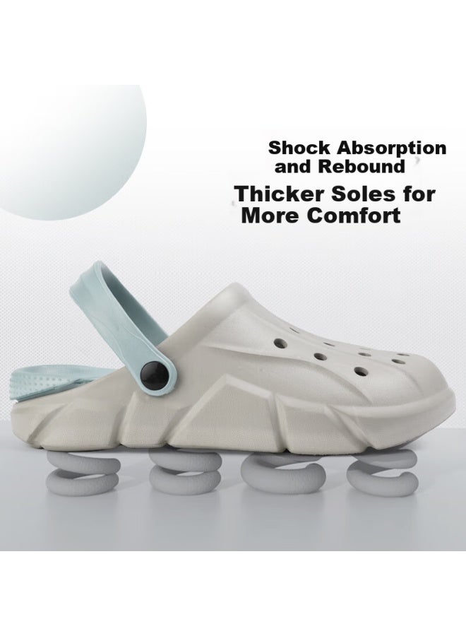 Footoppo Thick-soled Perforated Shoes For Men, Summer Outdoor Beach Slippers, Comfortable Cushioning Sandals For Men, Non-slip And Odor-resistant Bubble Sandals - Image 5