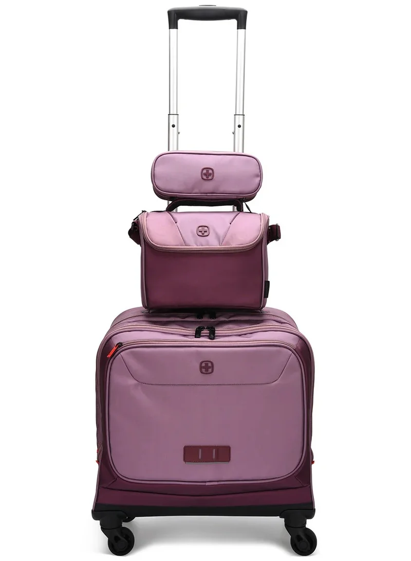 Wenger Back To School 3 Piece Set (Trolley + Pencil Case + Lunch Bag) - Pink