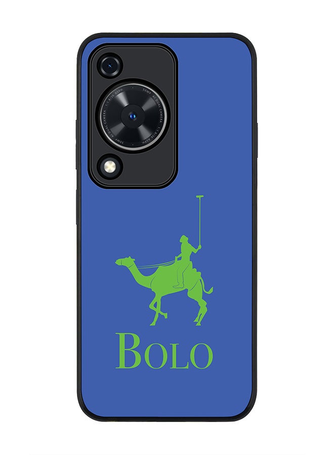 Stylizedd Rugged Black edge case for Huawei nova Y72 / Huawei Enjoy 70 4G, Slim fit Soft Case Flexible Rubber Edges Anti Drop TPU Gel Thin Cover -  BOLO Blue - Image 1