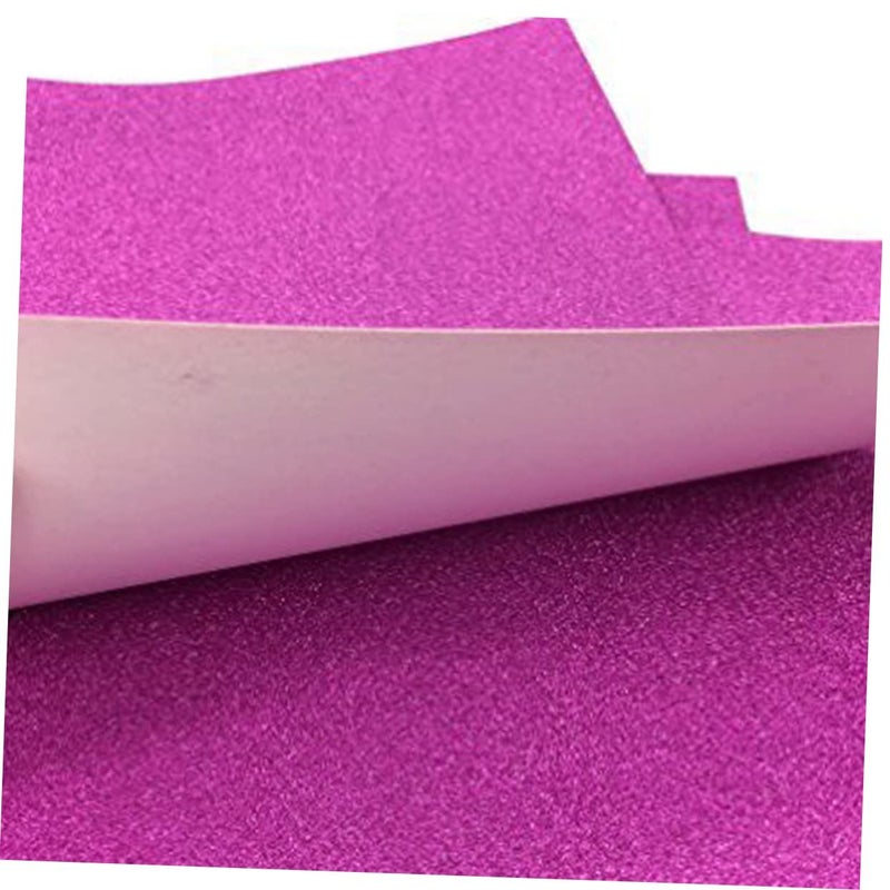 Rose Red Glitter Cardstock 10 Sheets for Scrapbooking Cards Crafting Easy Cut Punch - Image 2