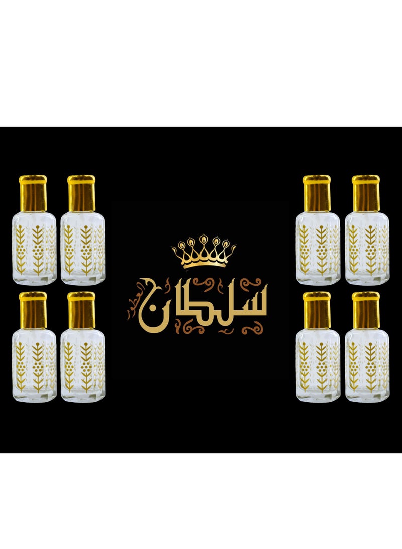 سلطان 8 قطع مخلط سلطان العطور ثابت يدوم أطول عبوة اقتصادية 12 مل