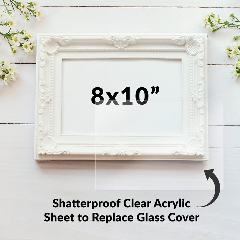 SimbaLux Acrylic Sheet Clear Plexiglass 8â€ x 10â€ 0.04â€ Thick (1mm) Pack of 5 Transparent Plastic Plexi Glass Board with Protective Paper for Photo Frame Replacement, DIY Display Projects, Craft - Image 4