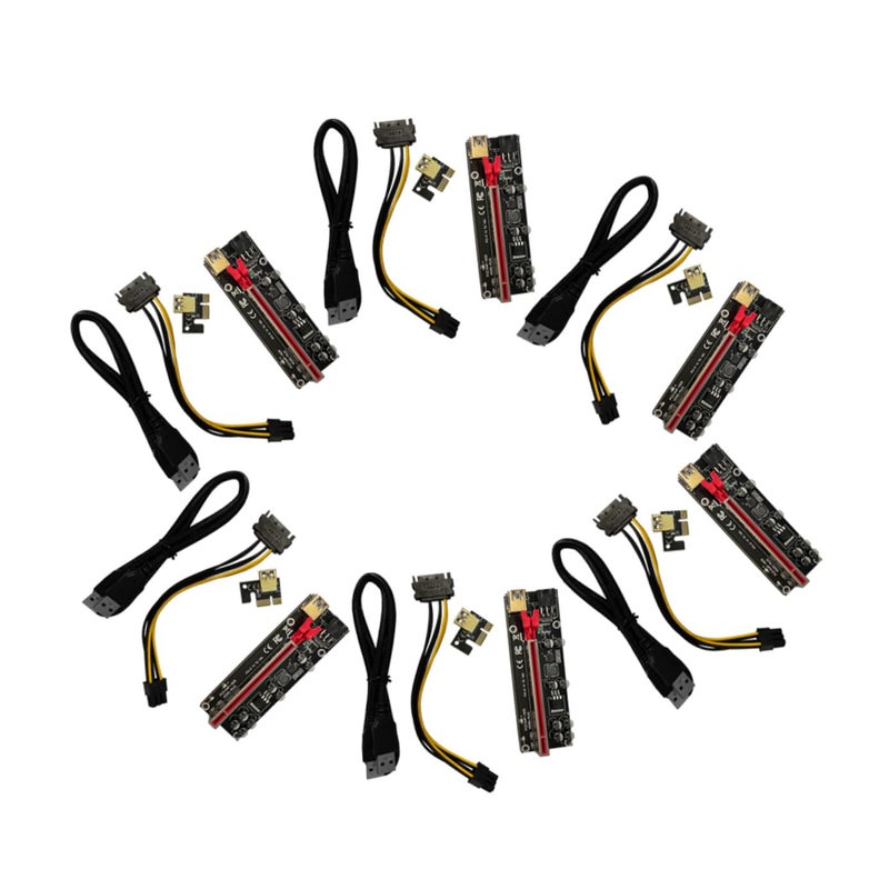 Pcie 1x To 16x Extender Riser Card 6 Sets With Simple Installation - Image 2