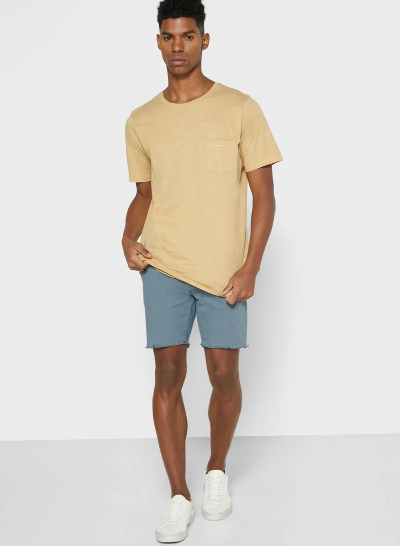 Cotton On Raw Hem Chino Shorts