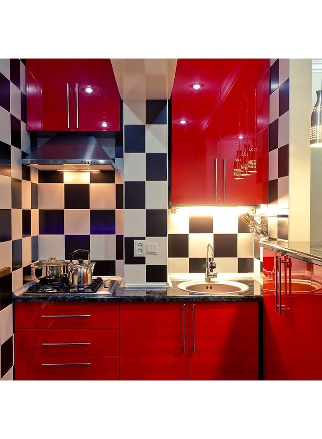 صن بيرد ورق حائط أحمر صلب قابل للتقشير والعصا، ورق حائط أحمر لاصق ديكور ذاتي اللصق وقابل للإزالة، ورق حائط سميك مقاوم للماء للخزانات والأدراج ومكتب خزانة الملابس (18 × 60 بوصة أحمر) - Image 3