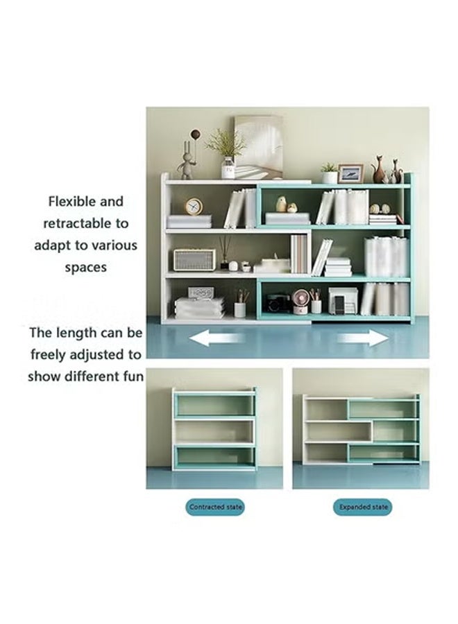 keke Adjustable Desktop Bookshelf with 90 Degree Rotation Multi Color Desk Storage Organizer for Home Office and Dormitory - Image 5