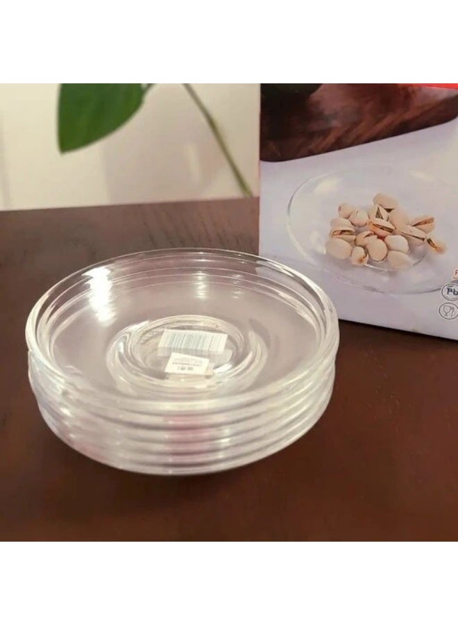 Blinkmax Set of 6 small clear glass plates - Image 3