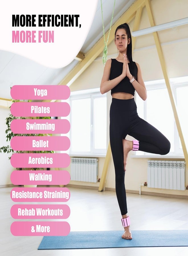 nooncrazy Pilates Wrist Ankle Weights for Women, Wearable Strong Arm & Leg Weights Set of 2(1Lbs Each), Adjustable Ankle Weights for Walking, Yoga, Dance, Barre, Gym - Image 5