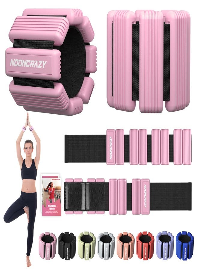 nooncrazy Pilates Wrist Ankle Weights for Women, Wearable Strong Arm & Leg Weights Set of 2(1Lbs Each), Adjustable Ankle Weights for Walking, Yoga, Dance, Barre, Gym - Image 1