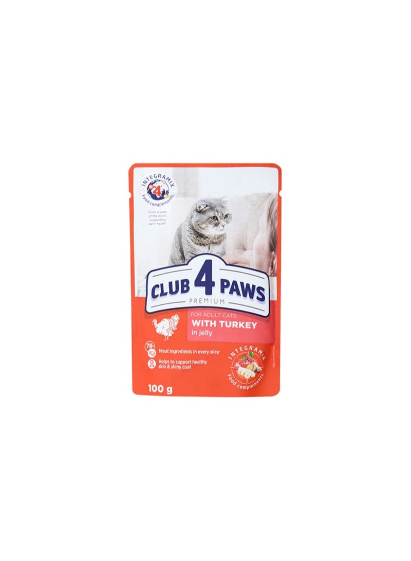 CLUB 4 PAWS Club 4 Paws Cat Wet Food Adult with Turkey - Pouch 100 g