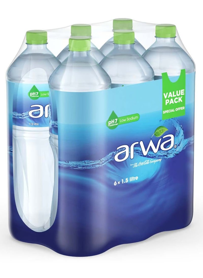 Arwa - Arwa Drinking Water 6 x 1.5 Litre - Image 1