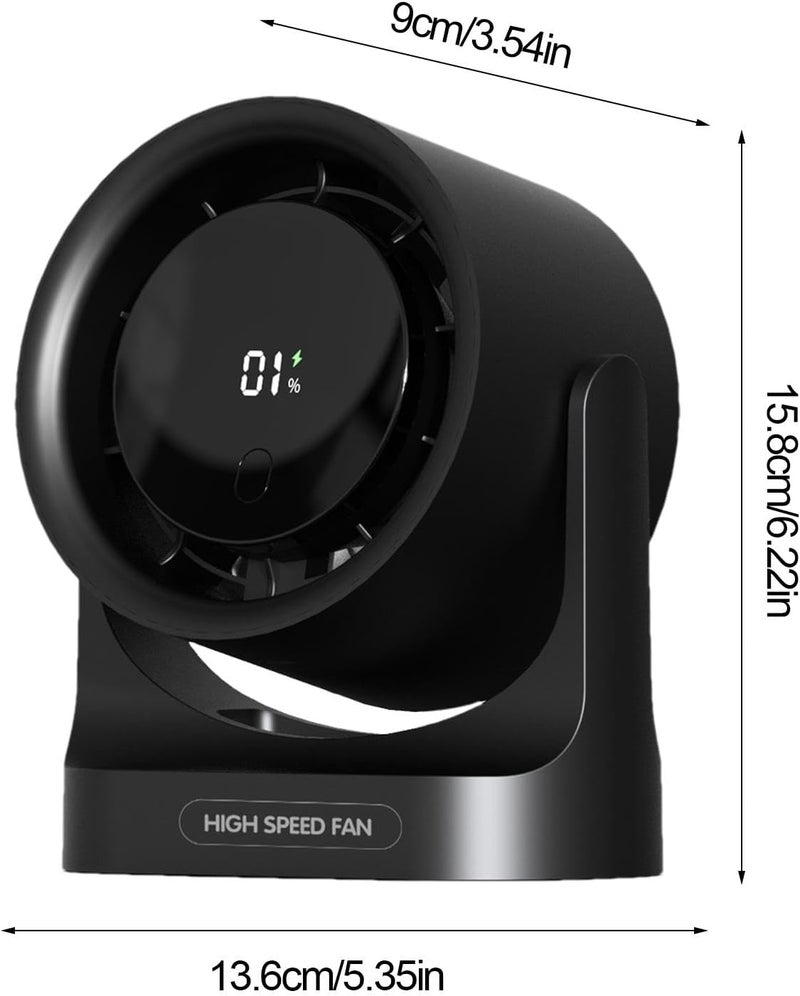 windforgecraft High-Speed Desk Fan | Desktop Fan, Small Room Air Circulator With LCD Screen - Wall-mountable Personal Air Conditioner, High-Speed Cool Air Fan For Small Room AC, Remote Control, Hundreds Of Wind Spee - Image 5