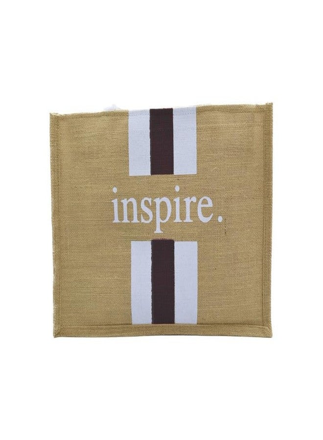 JUTEKA Printed Jute Bag for Lunch, Office, Grocery, Picnic, Tiffin, Shopping, Gift Hand Bag with padded cotton handles - Image 5