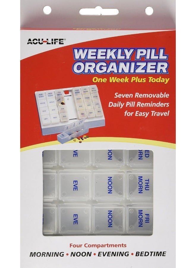 Acu-Life One Week Plus Today Pillbox, White - Image 1