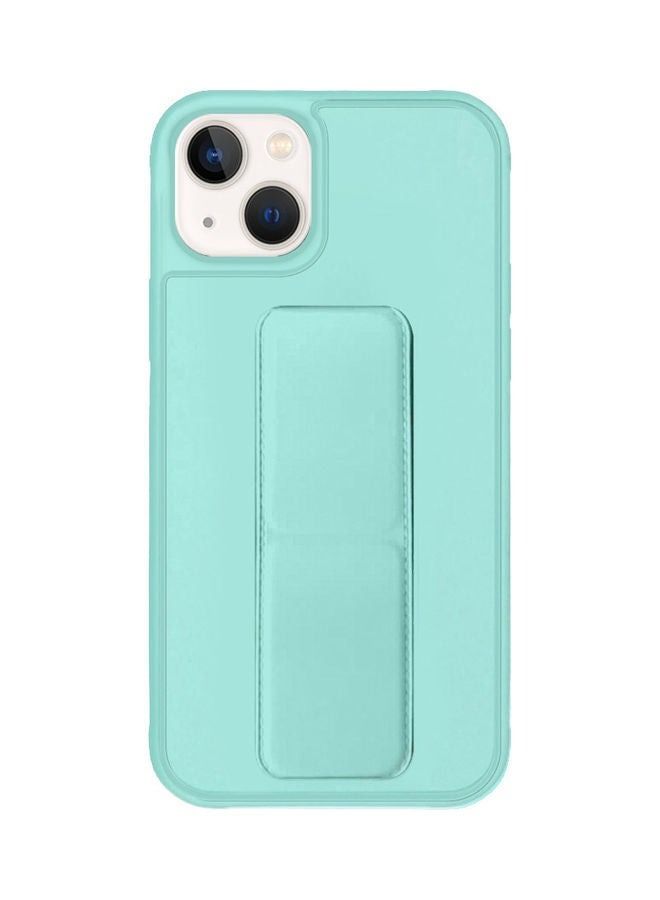 غطاء واقٍ مزود بمقبض إصبع لهاتف آيفون 13 فيروزي - Image 2