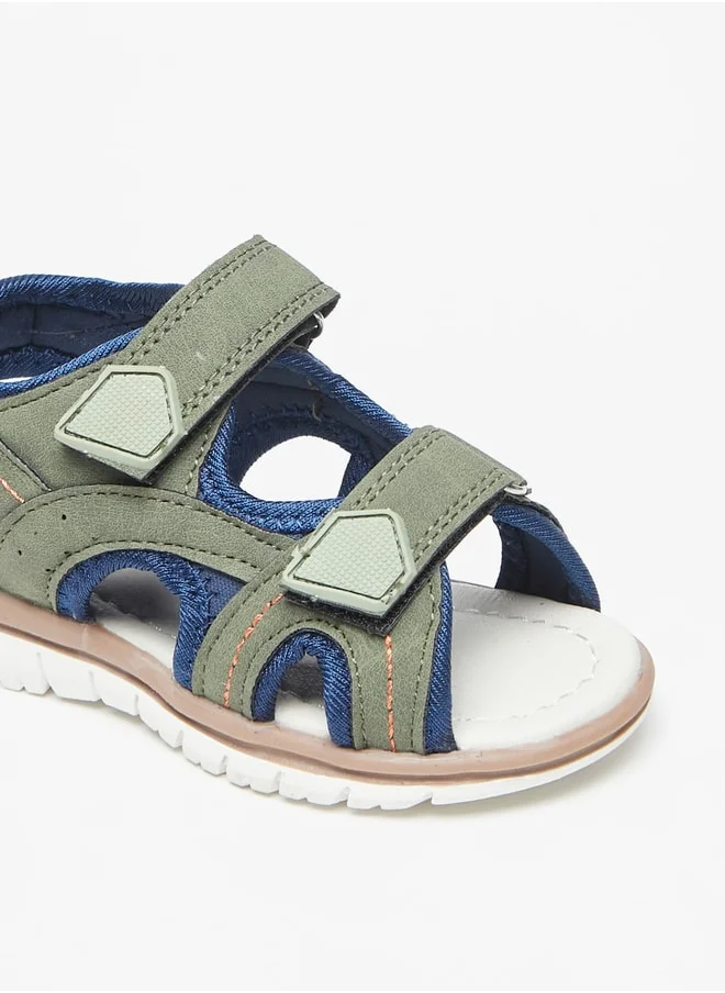 LBL by Shoexpress Boys Panelled Sandals with Hook and Loop Closure