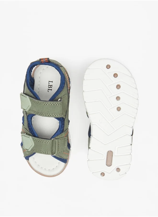 LBL by Shoexpress Boys Panelled Sandals with Hook and Loop Closure