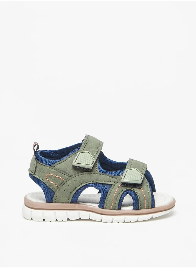 LBL by Shoexpress Boys Panelled Sandals with Hook and Loop Closure