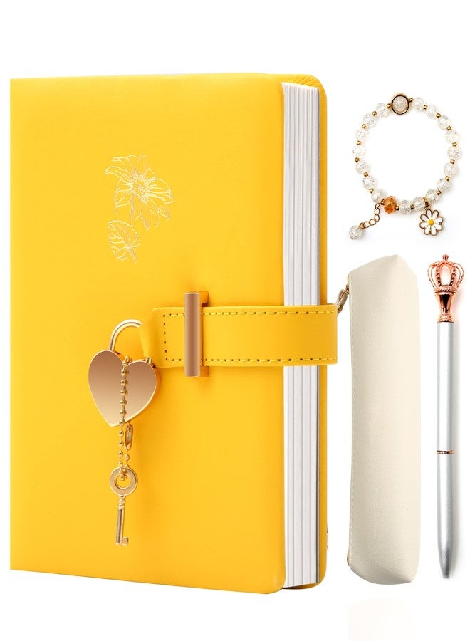 CAGIE Diary with Lock for Girls - Birthday Gifts for Girls Ages 8 9 10 11 12 Year Old - Arts and Crafts for kids - Journal Kit Includes: Pencil Case, Bracelet, Pen, Leather Journal for Teen Girls & Kids - Image 1