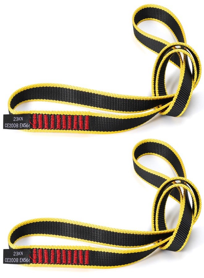 VFKENA 18MM Nylon Climbing Sling Runner 23KN CE2008/EN566 Rock Climbing Webbing Straps for Rock Climbing, Rappelling, Swing, Yoga Hammock etc (60cm/ 24inch |Pack of 2) - Image 1