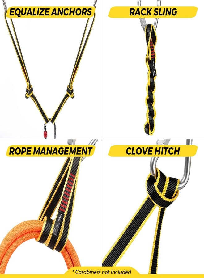 VFKENA 18MM Nylon Climbing Sling Runner 23KN CE2008/EN566 Rock Climbing Webbing Straps for Rock Climbing, Rappelling, Swing, Yoga Hammock etc (60cm/ 24inch |Pack of 2) - Image 5
