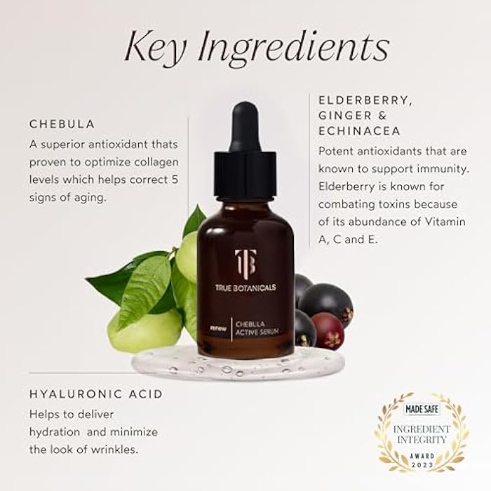 True Botanicals Chebula Active Serum | Anti-Aging Face Serum | Reduces Appearance of Fine Lines & Wrinkles | Optimizes Skin Collagen Levels | Dermatologist Tested, Vegan, All Natural |1 fl oz | 30 ml - Image 5