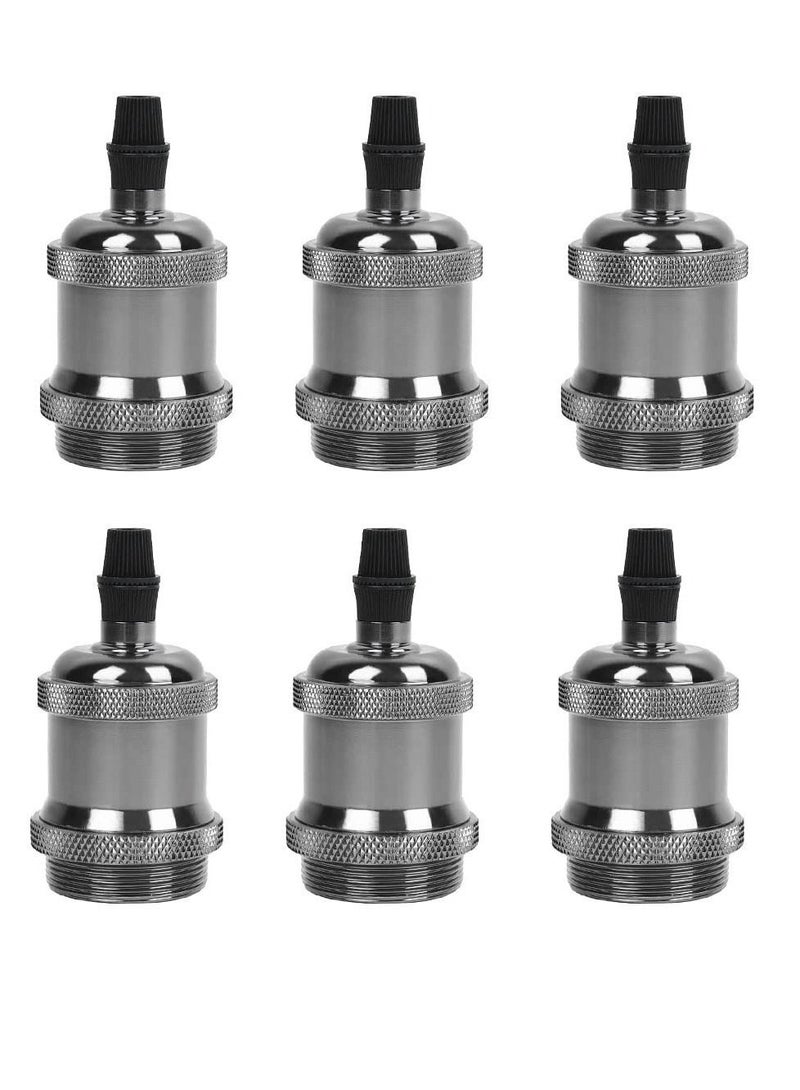 E26/E27 Pendant Light Fitting, 6 Pack Vintage Retro Industrial Style Lamp Holder, Fitting Kit for DIY Suspension Chandeliers Modern Hanging Lampe - Image 1