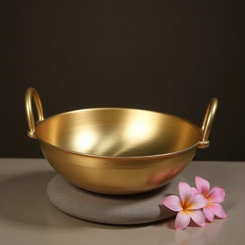 PUYANGAM Pure Bronze Kadai for Cooking Pot - Healthy Indian Cooking - Aunthentic and Traditional (30 CM) - Image 4