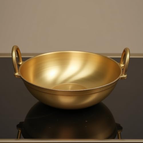 PUYANGAM Pure Bronze Kadai for Cooking Pot - Healthy Indian Cooking - Aunthentic and Traditional (30 CM) - Image 3
