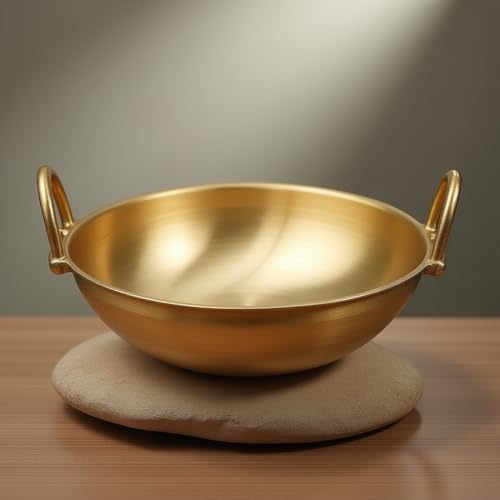 PUYANGAM Pure Bronze Kadai for Cooking Pot - Healthy Indian Cooking - Aunthentic and Traditional (30 CM) - Image 2
