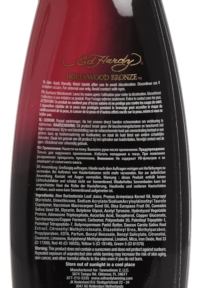 Ed Hardy Hollywood Bronze Bronzer Tanning Lotion - 10 oz Dark Tanning Lotion for Radiant Glow - Image 2
