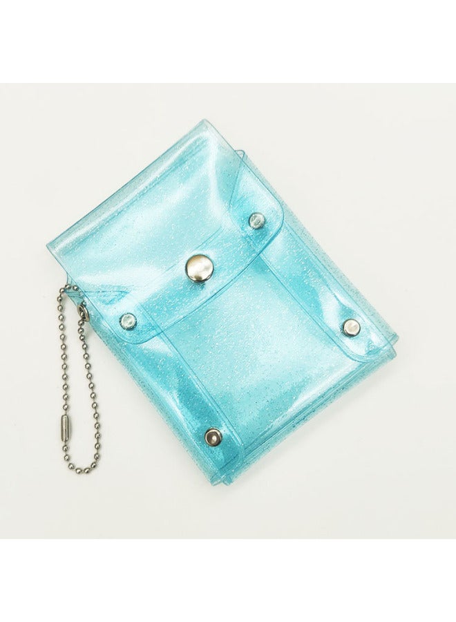 Korean Style Transparent Glitter Id Card Bag Girl's Lipstick Storage Coin Purse Student Bracelet Card Holder
