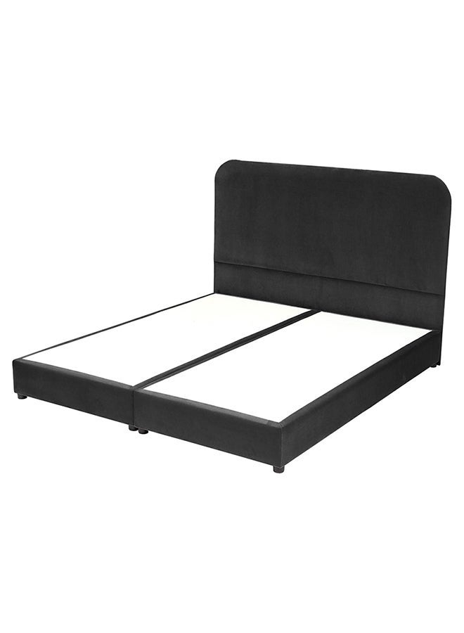 House One Leen | Velvet Bed Frame - Black - Image 2