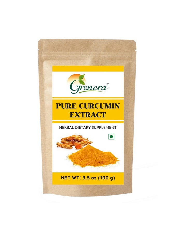 Grenera Pure Curcumin Extract Powder (Superior Turmeric Extract, 95% Curcuminoids) Immune & Joint Support, 100 grams - Image 1