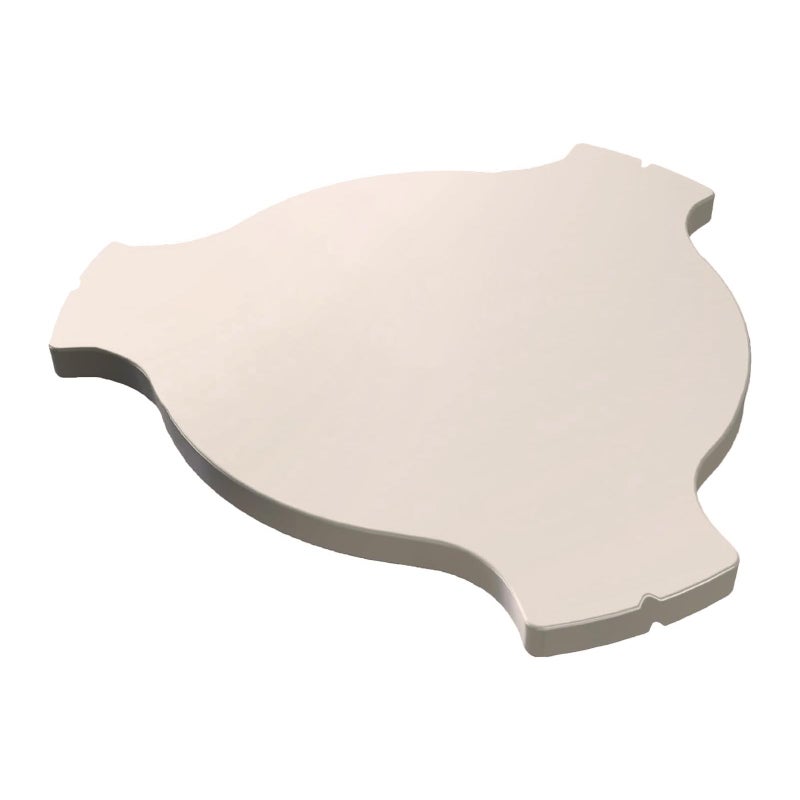 Quantfire Quantfire Ceramic Plate Setter for Large Big Green Egg Accessories Heat Deflector Ceramic Fluted Pizza Stone for Other 18 Kamado GrillNo Elevated Feet 