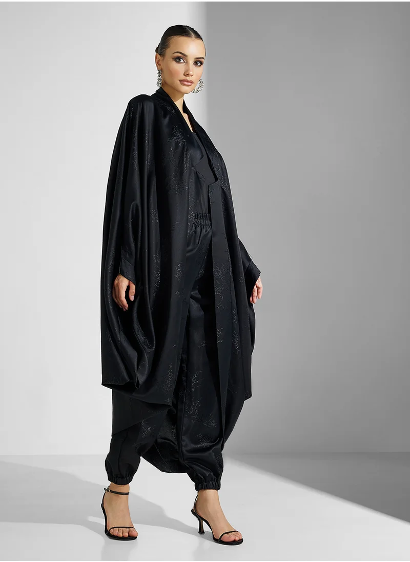 hayas closet Cape Sleeve Black Abaya