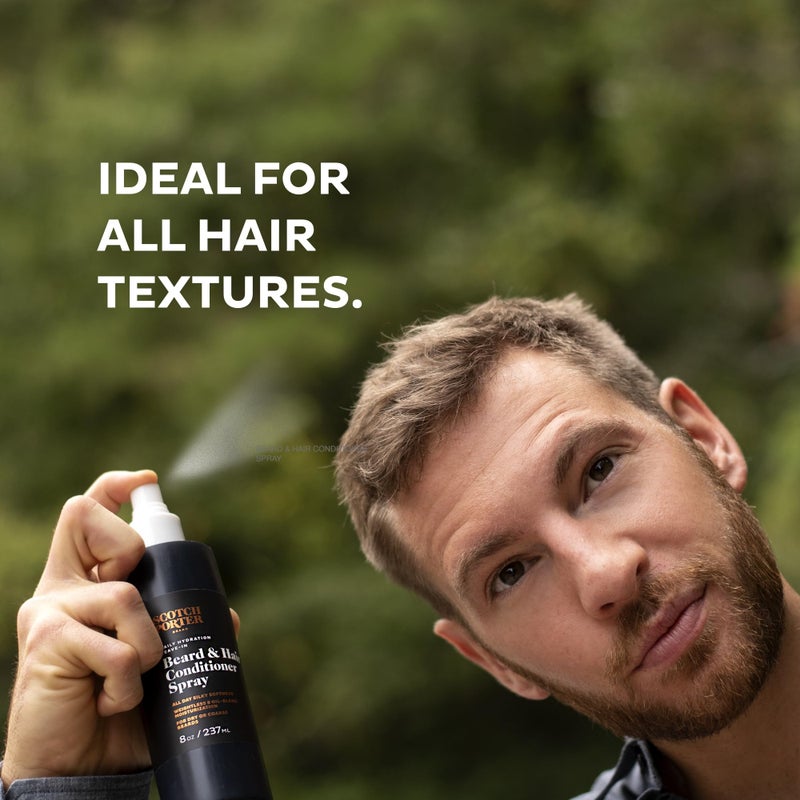 Scotch Porter Leave-in Conditioner Spray for Men | Daily Hydration Leave-In Beard & Hair Conditioner Spray | Non-Toxic Ingredients, Free of Parabens, Sulfates & Silicones |8oz â€“ 2 Pack - Image 2