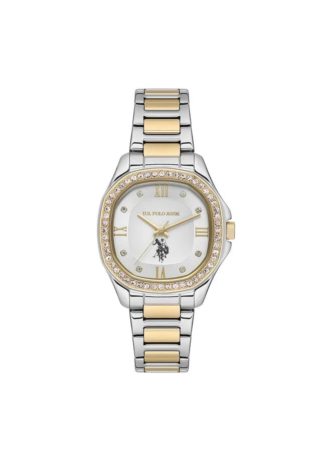 U.S. Polo Assn. Stile 32mm Women's Watch with Silver Dial & Stainless Steel Bracelet
