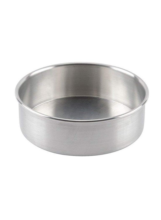 DiBha 1 Piece Aluminium Cake Baking Mould Tin Round Shaped Diameter 7 inch
